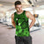 Hawaiian Map Big Turtle Hibiscus Plumeria Tribal Polynesian Tank Top - Green - AH - Polynesian Pride