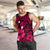 Hawaiian Map Big Turtle Hibiscus Plumeria Tribal Polynesian Tank Top - Pink - AH - Polynesian Pride