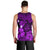 Hawaiian Map Big Turtle Hibiscus Plumeria Tribal Polynesian Tank Top - Purple - AH - Polynesian Pride