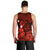 Hawaiian Map Big Turtle Hibiscus Plumeria Tribal Polynesian Tank Top - Red - AH - Polynesian Pride
