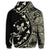 Hawaiian Map Gecko Tattoo Kakau Polynesian Zip Hoodie Beige - Polynesian Pride