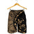 Hawaiian Map Gecko Tattoo Kakau Polynesian Men's Shorts Gold AH - Polynesian Pride
