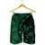 Hawaiian Map Gecko Tattoo Kakau Polynesian Men's Shorts Green AH - Polynesian Pride