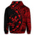 Hawaiian Map Gecko Tattoo Kakau Polynesian Hoodie Red - Polynesian Pride