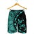 Hawaiian Map Gecko Tattoo Kakau Polynesian Men's Shorts Turquoise AH - Polynesian Pride