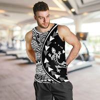 Hawaiian Map Gecko Tattoo Kakau Polynesian Tank Top White AH - Polynesian Pride