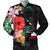 Hawaiian Map Hawaii Flag Hibiscus Polynesian Bomber Jacket AH Black Unisex - Polynesian Pride