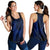 Hawaiian Map Heart Hula Girl Hibiscus Blue Polynesian Racerback Tank - AH Black - Polynesian Pride