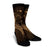 Hawaiian Map Heart Hula Girl Hibiscus Gold Polynesian Crew Socks - AH - Polynesian Pride