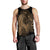 Hawaiian Map Heart Hula Girl Hibiscus Gold Polynesian Tank Top - AH Black - Polynesian Pride