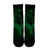 Hawaiian Map Heart Hula Girl Hibiscus Green Polynesian Crew Socks - AH - Polynesian Pride