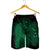 Hawaiian Map Heart Hula Girl Hibiscus Green Polynesian Men's Shorts - AH - Polynesian Pride