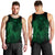 Hawaiian Map Heart Hula Girl Hibiscus Green Polynesian Tank Top - AH - Polynesian Pride