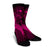 Hawaiian Map Heart Hula Girl Hibiscus Pink Polynesian Crew Socks - AH - Polynesian Pride