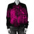 Hawaiian Map Heart Hula Girl Hibiscus Pink Polynesian Bomber Jacket - AH - Polynesian Pride
