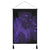 Hawaiian Map Heart Hula Girl Hibiscus Purple Polynesian Hanging Poster - AH Hanging Poster Cotton And Linen - Polynesian Pride