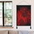 Hawaiian Map Heart Hula Girl Hibiscus Red Polynesian Hanging Poster - AH - Polynesian Pride