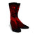 Hawaiian Map Heart Hula Girl Hibiscus Red Polynesian Crew Socks - AH - Polynesian Pride