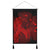 Hawaiian Map Heart Hula Girl Hibiscus Red Polynesian Hanging Poster - AH Hanging Poster Cotton And Linen - Polynesian Pride