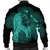 Hawaiian Map Heart Hula Girl Hibiscus Turquoise Polynesian Bomber Jacket - AH - Polynesian Pride