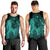 Hawaiian Map Heart Hula Girl Hibiscus Turquoise Polynesian Tank Top - AH - Polynesian Pride