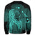 Hawaiian Map Heart Hula Girl Hibiscus Turquoise Polynesian Sweatshirt - AH - Polynesian Pride