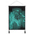 Hawaiian Map Heart Hula Girl Hibiscus Turquoise Polynesian Hanging Poster - AH Hanging Poster Cotton And Linen - Polynesian Pride