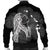 Hawaiian Map Heart Hula Girl Hibiscus White Polynesian Bomber Jacket - AH - Polynesian Pride