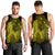 Hawaiian Map Heart Hula Girl Hibiscus Yellow Polynesian Tank Top - AH - Polynesian Pride