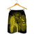 Hawaiian Map Heart Hula Girl Hibiscus Yellow Polynesian Men's Shorts - AH - Polynesian Pride
