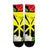 Hawaiian Map Heart Kanaka Hibiscus Polynesian Crew Socks - AH - Polynesian Pride