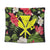 Hawaiian Map Heart Kanaka Hibiscus Polynesian Tapestry - AH Wall Tapestry Black - Polynesian Pride