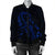Hawaiian Map Heart Ribbon Cancer Hibiscus Blue Polynesian Bomber Jacket - AH - Polynesian Pride