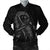 Hawaiian Map Heart Ribbon Cancer Hibiscus Gray Polynesian Bomber Jacket - AH Black Unisex - Polynesian Pride
