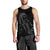 Hawaiian Map Heart Ribbon Cancer Hibiscus Gray Polynesian Tank Top - AH Black - Polynesian Pride