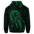 Hawaiian Map Heart Ribbon Cancer Hibiscus Green Polynesian Hoodie - Polynesian Pride