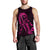 Hawaiian Map Heart Ribbon Cancer Hibiscus Pink Polynesian Tank Top - AH Black - Polynesian Pride