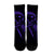 Hawaiian Map Heart Ribbon Cancer Hibiscus Purple Polynesian Crew Socks - AH - Polynesian Pride
