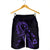 Hawaiian Map Heart Ribbon Cancer Hibiscus Purple Polynesian Men's Shorts - AH - Polynesian Pride