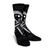 Hawaiian Map Heart Ribbon Cancer Hibiscus White Polynesian Crew Socks - AH - Polynesian Pride