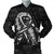 Hawaiian Map Heart Ribbon Cancer Hibiscus White Polynesian Bomber Jacket - AH Black Unisex - Polynesian Pride