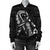 Hawaiian Map Heart Ribbon Cancer Hibiscus White Polynesian Bomber Jacket - AH - Polynesian Pride