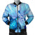 Hawaiian Map Hibiscus Flower Turtle Polynesian Bomber Jacket Blue - AH Black Unisex - Polynesian Pride