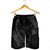 Hawaiian Map Hibiscus Turtle Fish Hook Polynesian Men's Shorts Grey - AH - Polynesian Pride