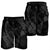 Hawaiian Map Hibiscus Turtle Fish Hook Polynesian Men's Shorts Grey - AH - Polynesian Pride