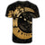 Hawaiian Map Hibiscus Turtle Polynesian Moon T Shirt Gold - Polynesian Pride