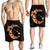 Hawaiian Map Hibiscus Turtle Polynesian Moon Men's Shorts Orange - AH - Polynesian Pride