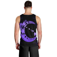 Hawaiian Map Hibiscus Turtle Polynesian Moon Tank Top Purple - AH - Polynesian Pride