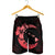 Hawaiian Map Hibiscus Turtle Polynesian Moon Men's Shorts Red - AH - Polynesian Pride