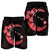 Hawaiian Map Hibiscus Turtle Polynesian Moon Men's Shorts Red - AH - Polynesian Pride